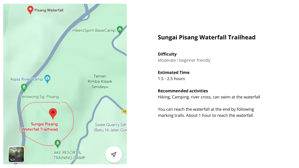 sungai pisang waterfall